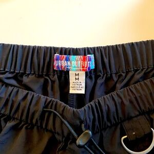 Urban outfitters- black parachute pants